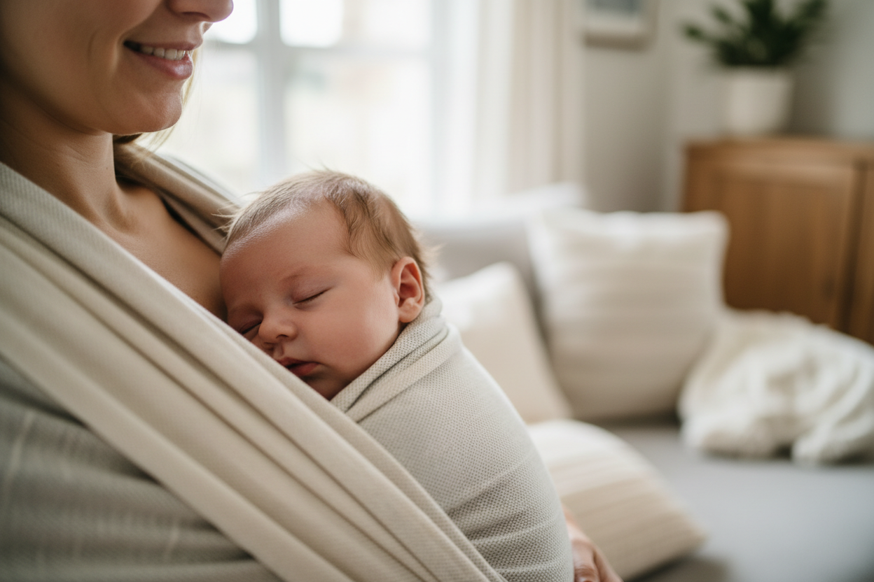 baby in draagdoek van carrybaby.nl

